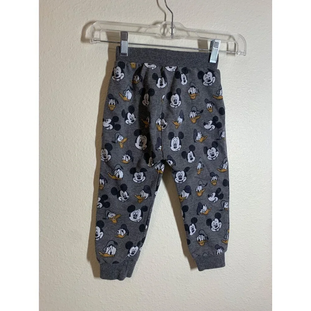 Disney Mickey Mouse Sweatpants Boys Size 24 Months Gray I9